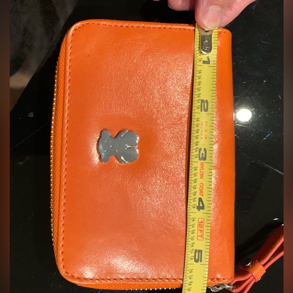 TOUS orange leather wallet - Brand NEW with box - Picture 7 of 9